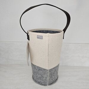 Thirty-One Cream and Gray Canvas And Felt Bag